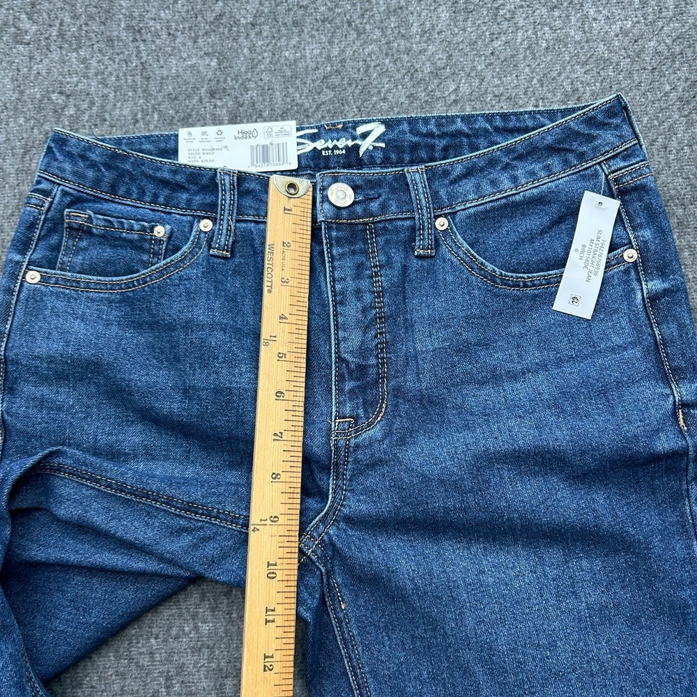 Seven 7 Jeans Size 6 Womens Mom High Rise Slim Straight Leg Fitted Denim - Picture 7 of 9